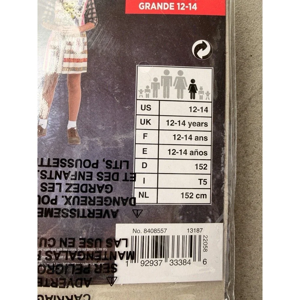 Stranger Things Netflix "Eleven" Girl's Size Large L Dress Costume - Picture 3 of 4